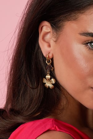 Stainless Steel Dangle Earrings Flower Casual Daily Simple Series Women's jewelry h5 Picture3