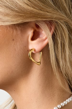 Hoop Earrings Heart Simple Daily Simple Series Women's jewelry h5 Picture3