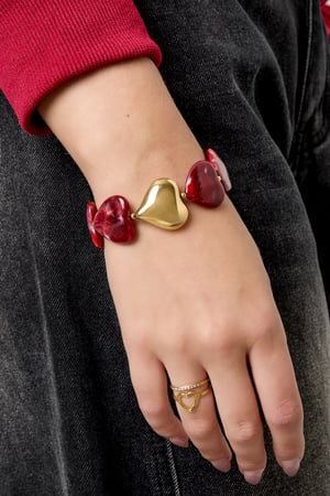 Acrylic Beaded Bracelets Heart Retro Daily Classic Series Women's jewelry h5 Picture2