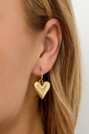 Boucles d'oreilles pendantes en forme de cœur, série simple et décontractée pour le quotidien, bijoux pour femmes h5 Image3
