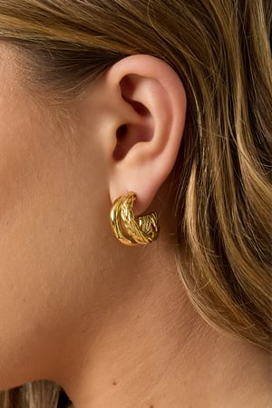 Small double braided hoop earrings h5 Picture3