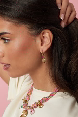 Earrings with sun charm and beads h5 Picture2