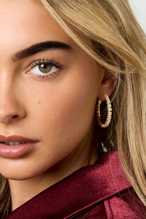 Copper Hoop Earrings Geometric Elegant Christmas Luxurious Series Women's jewelry h5 Picture3