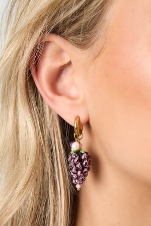 Oorbellen van roestvrij staal met druppelvorm, fruit, casual, dagelijks, eenvoudig, serie, damessieraden h5 Afbeelding3