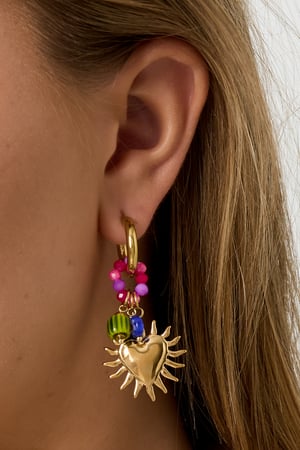 Glowing Heart Happy Charm earrings h5 Picture3