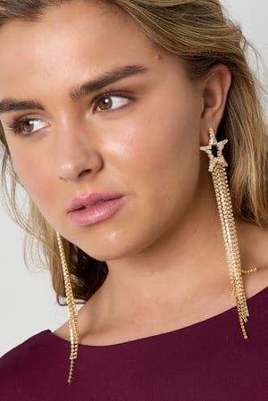 Copper Dangle Earrings Star Elegant Christmas Luxurious Series Women's jewelry h5 Picture3