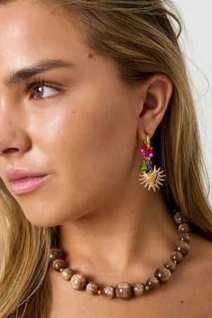 Glowing Heart Happy Charm earrings h5 Picture2