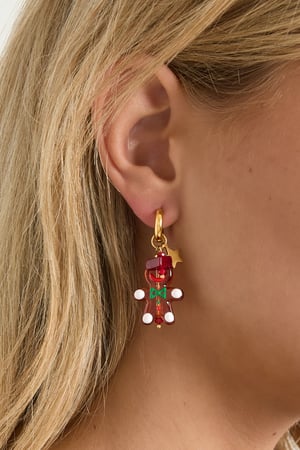 Pendientes colgantes de acero inoxidable con forma de estrella, estilo casual, diario, sencillo, para mujer. h5 Imagen3