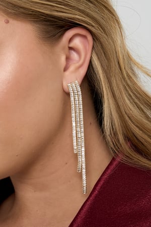 Koperen oorbellen met hanger, geometrisch, elegant, kerst, luxe serie, damessieraden h5 Afbeelding4