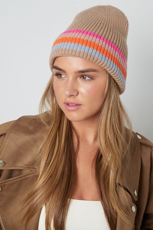 Multi color striped hat h5 Picture2