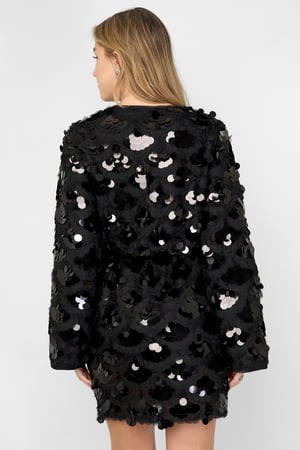 Tessuto Fibra di Poliestere Abito Mini Donna Elegante Paillettes h5 Immagine7