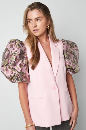 Woven Polyester Fiber Women's Suit Set Elegant Color Clash h5 Picture2