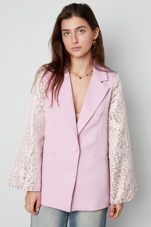 Polyester Ensemble Costume Femme Manches Dentelle Design h5 Image2