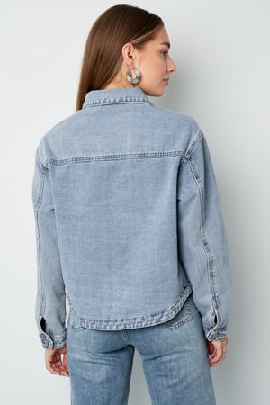 Denim Women's Jacket Classic Fit with Brand Logo Patch h5 Picture5