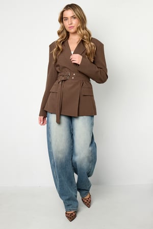 Woven Polyester Fiber Women's Suit Set Elegant Solid Color Fall/Winter h5 Picture6