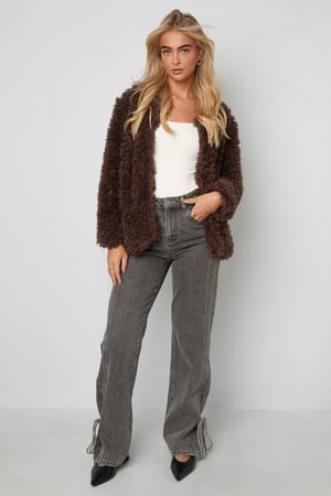 Woven Polyester Fiber Women's Jacket Elegant Solid Color Fall/Winter h5 Picture8