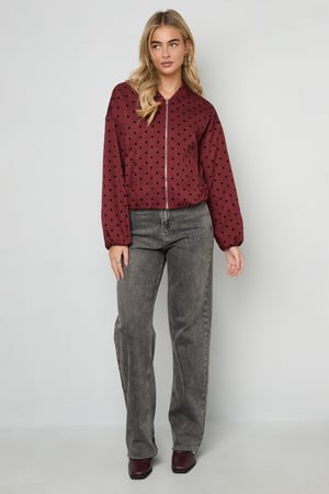 Geweven Polyestervezel Vrouwen Jas Casual Puntjes h5 Afbeelding6