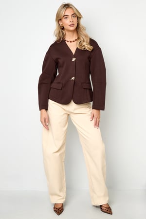 Woven Polyester Fiber Women's Suit Set Elegant Solid Color Fall/Winter h5 Picture7