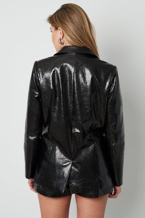 PU Leather Women's Blazer Set Shiny Finish h5 Picture7