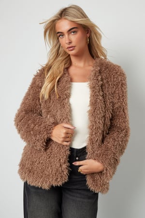 Woven Polyester Fiber Women's Jacket Elegant Solid Color Fall/Winter h5 Picture7