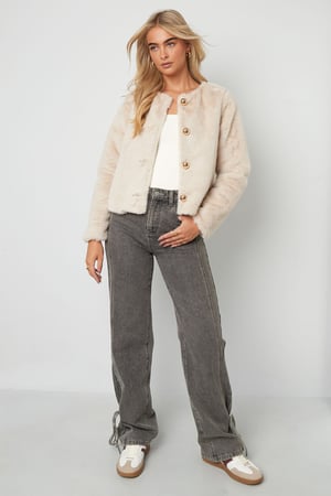 Woven Polyester Fiber Women's Jacket Elegant Solid Color Fall/Winter h5 Picture8