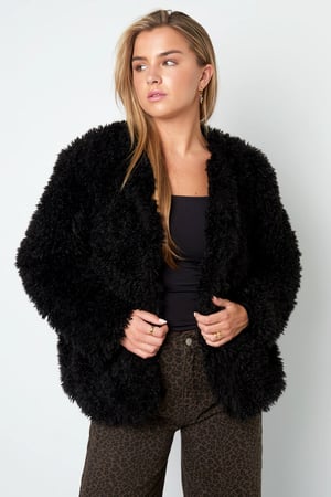 Woven Polyester Fiber Women's Jacket Elegant Solid Color Fall/Winter h5 Picture9