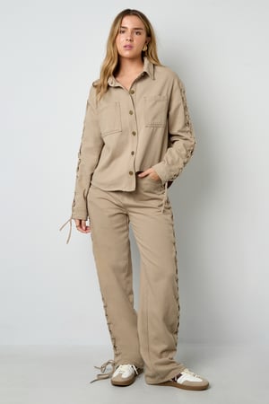 Woven Cotton Women's Denim Jacket Casual Tie-up h5 Picture11