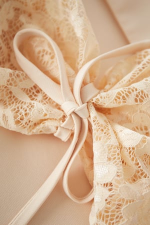 Mélange de Coton Blazer Femme Manche Ballon Insert Dentelle h5 Image12