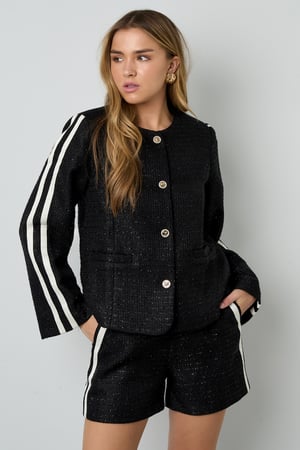 Woven Polyester Fiber Women's Jacket Elegant Plaid Fall/Winter h5 Picture5