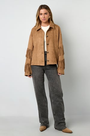 Woven Polyester Fiber Women's Blouse Casual Solid Color Fall/Winter Fringe Detail h5 Picture9