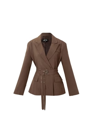 Woven Polyester Fiber Women's Suit Set Elegant Solid Color Fall/Winter h5 Picture12