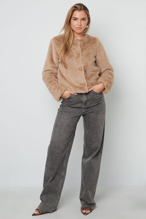 Woven Polyester Fiber Women's Jacket Elegant Solid Color Fall/Winter h5 Picture7