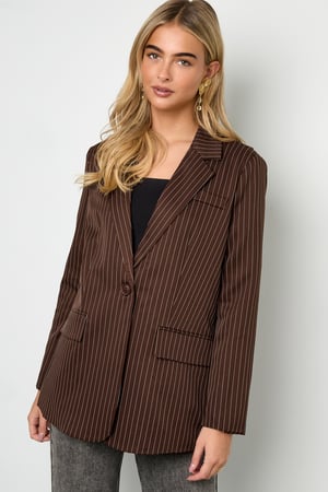 Woven Polyester Fiber Vrouwen Suit Set Elegant Stripes Fall/Winter h5 Afbeelding7