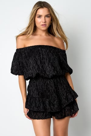 Tissu Polyester Fibre Femme Bodysuit Casual Couleur Unie Bordure Volants h5 Image4