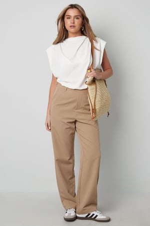 Cotton Blend Kadın Wide Leg Bodysuit İlkbahar/Yaz Comfort Fit h5 Resim2