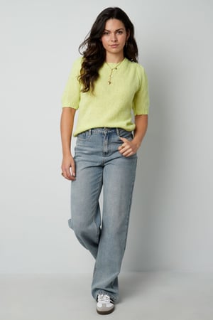 Nylon Women's Short Sleeve Top Knitted Back Tie Design h5 Picture4