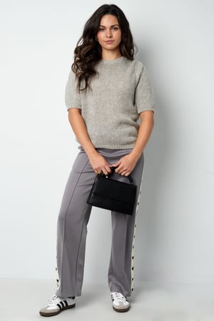 Nylon Women's Short Sleeve Top Knitted Back Tie Design h5 Picture12