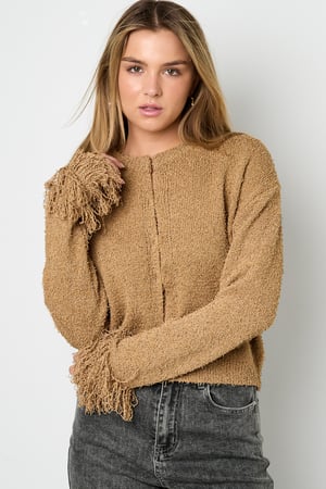 Knitted Polyester Fiber Women's Cardigan Casual Solid Color Fall/Winter h5 Picture7