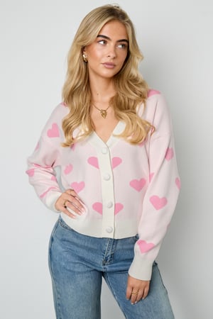 Viscose Knitted Women's Cardigan Cute Heart Pattern Fall/Winter h5 Picture10