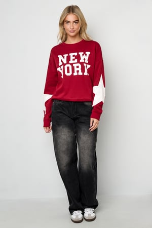 Gestrickte Baumwolle Damen Langarmshirt Casual Letters h5 Bild9