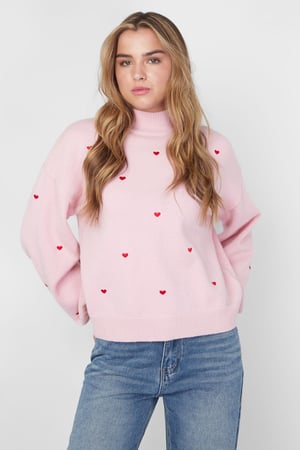 Knitted sweater with hearts h5 Picture4