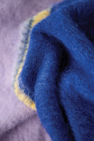 Knitted Polyester Fiber Women's V-Neck Sweater Casual Color Clash h5 Picture9