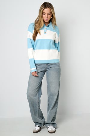 Suéter Polo de Mujer de Viscosa Tejida Rayas Otoño/Invierno h5 Imagen7