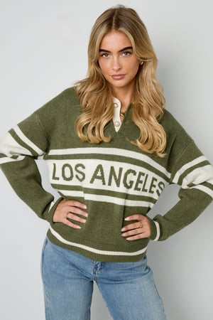 Knitted Polyester Fiber Women's Knit Sweater Sporty Letters h5 Picture9