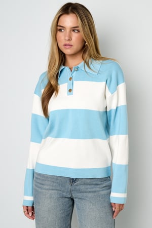 Suéter Polo de Mujer de Viscosa Tejida Rayas Otoño/Invierno h5 Imagen10