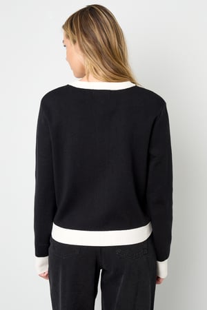 Knitted Polyester Women's Knit Cardigan Casual Color Clash h5 Picture10