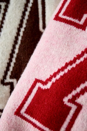 Knitted Polyester Fiber Women's V-Neck Sweater Sporty Contrast Stripes h5 Picture9