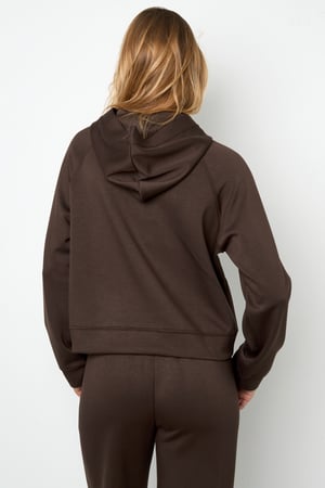 Knitted Polyester Fiber Women's Hoodie Sporty Solid Color h5 Picture9