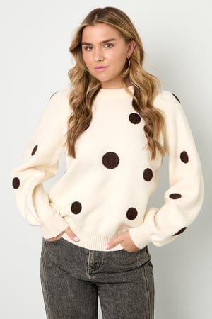 Knitted Polyester Fiber Women's Knit Sweaters Casual Polka Dots h5 Picture6