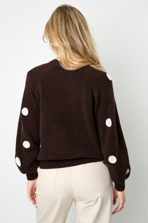 Knitted Polyester Fiber Women's Knit Sweaters Casual Polka Dots h5 Picture12